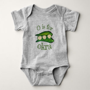 O is voor OKRA Southern Food Cooking Plant Romper