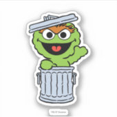 O is voor Oscar de Grouch | Jouw namen toevoegen Sticker (Voorkant)