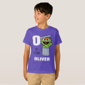 O is voor Oscar de Grouch | Jouw namen toevoegen T-shirt (Voorkant volledig)