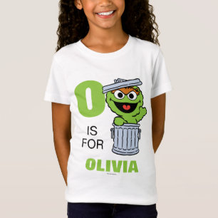 O is voor Oscar de Grouch   Jouw namen toevoegen T-shirt