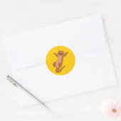 O is voor Otter Ronde Sticker (Envelop)