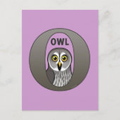 O is voor Owl Briefkaart (Voorkant)