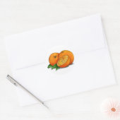O is voor Sinaasappels Ronde Sticker (Envelop)