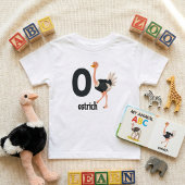 O is voor struisvogel: Schattig alfabet leren Kinder Shirts