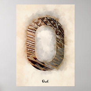O is voor uil poster