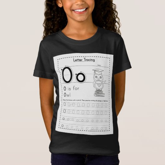 O is voor uil t-shirt (Voorkant)