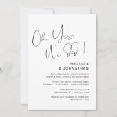 O ja, dat hebben we gedaan, Trouw Elopement Feest  Kaart (Voorkant)