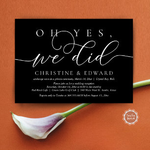 O Ja, Dat Hebben We Gedaan, Trouw Elopement Romant Kaart