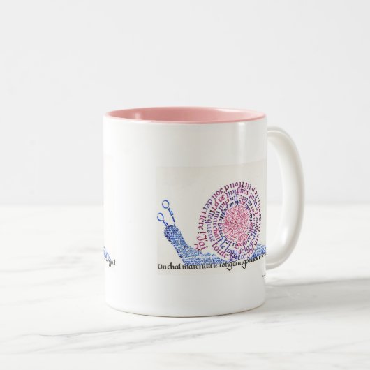 O, ja. De slak. Tweekleurige Koffiemok (Voorkant rechts)