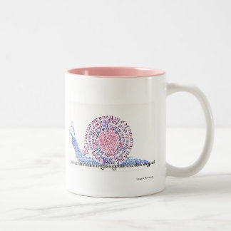 O, ja. De slak. Tweekleurige Koffiemok