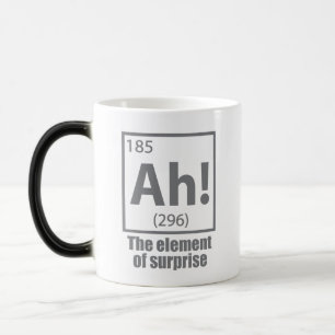 O, ja. Element of Surprise Funny Chemistry Joke Magische Mok