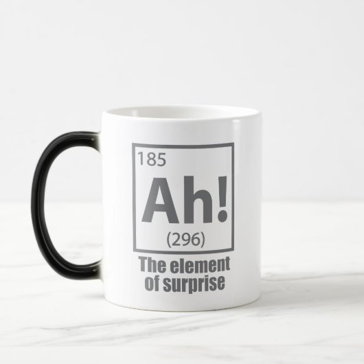 O, ja. Element of Surprise Funny Chemistry Joke Magische Mok (Links)