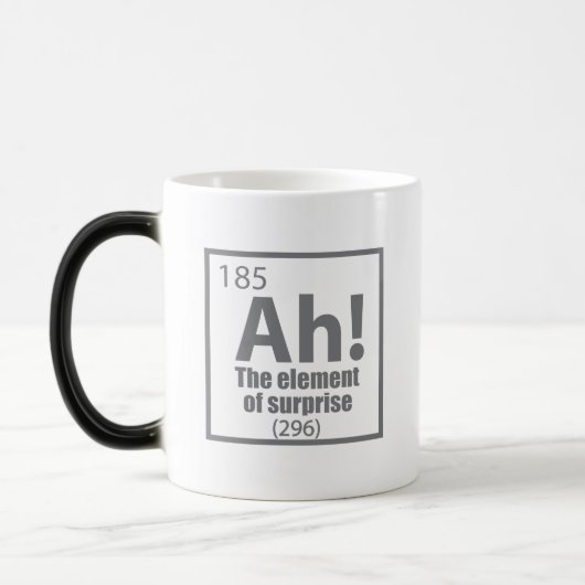 O, ja. Element of Surprise Funny Chemistry Joke Magische Mok (Links)