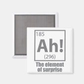 O, ja. Element of Surprise Funny Chemistry Joke Magneet (Voorkant / Achterkant)