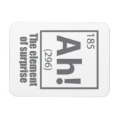 O, ja. Element of Surprise Funny Chemistry Joke Magneet (Horizontaal)