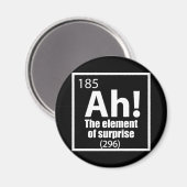 O, ja. Element of Surprise Funny Chemistry Joke Magneet (Voorkant / Achterkant)