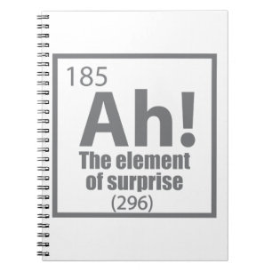 O, ja. Element of Surprise Funny Chemistry Joke Notitieboek