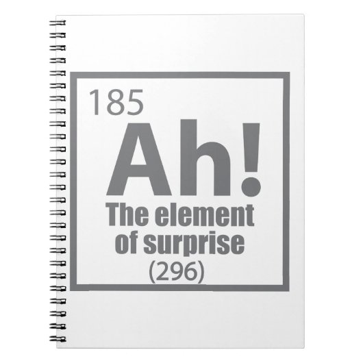 O, ja. Element of Surprise Funny Chemistry Joke Notitieboek (Voorkant)