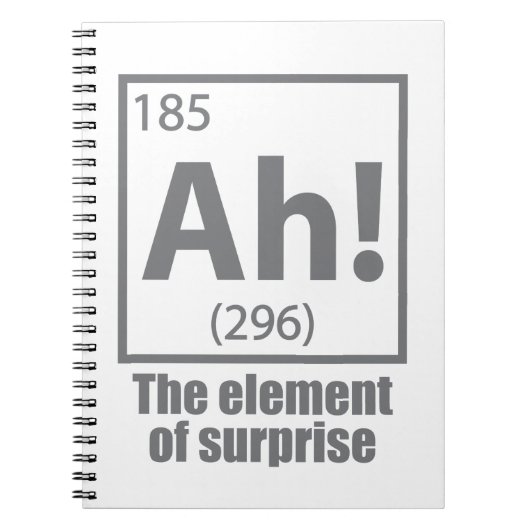 O, ja. Element of Surprise Funny Chemistry Joke Notitieboek (Voorkant)