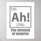 O, ja. Element of Surprise Funny Chemistry Joke Poster (Voorkant)