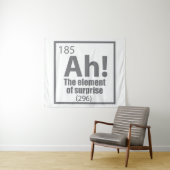 O, ja. Element of Surprise Funny Chemistry Joke Wandkleed (In Situ (horizontaal))