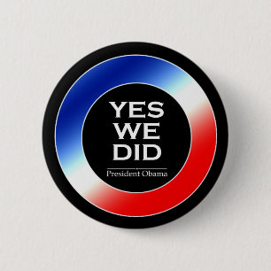 O Ja, we deden Obama - Button