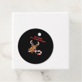 O jee het is kerst Gestresste rendieren met zoetig Bedankjes Labels (In situ)
