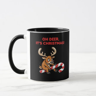 O jee het is kerst Gestresste rendieren met zoetig Mok