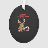 O jee, het is kerst, gestreste rendieren met zoeti ornament (voorkant)