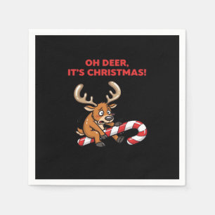 O jee, het is kerst, gestreste rendieren met zoeti servet