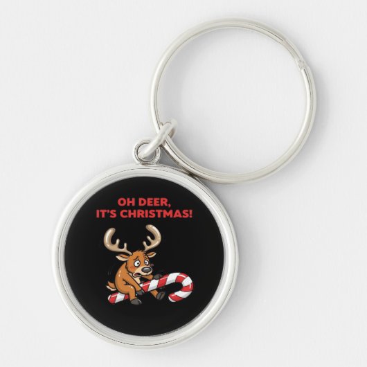 O jee, het is kerst, gestreste rendieren met zoeti sleutelhanger (Voorkant)