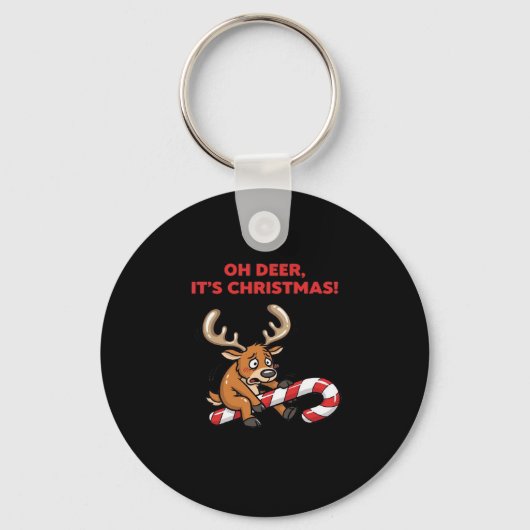 O jee, het is kerst, gestreste rendieren met zoeti sleutelhanger (Voorkant)