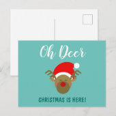 O jee kerst is hier feestdagenkaart (Voorkant / Achterkant)