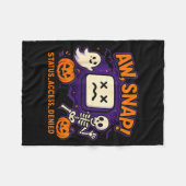 O jee spokerige spook skelet pompoen fout fleece deken (Voorkant (Horizontaal))