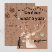 O jee wat een jaar feestdagenkaart (Voorkant / Achterkant)