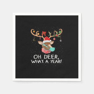 O jee, wat een jaar Kerstmis familie stijl Servet