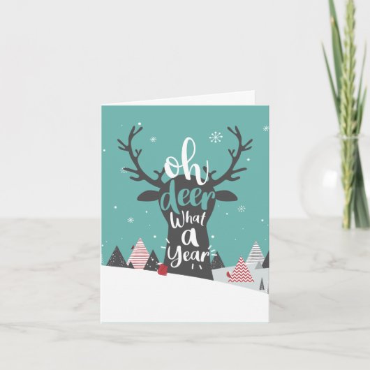 O jee wat een jaar Kerstmis Feestdagen Kaart (Voorkant)