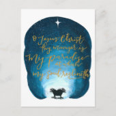 O Jezus Christus, uw kribbe is een ansichtkaart Briefkaart (Voorkant)