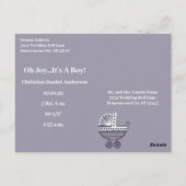 O Jo... Het Is Een Jongen! Briefkaart (Achterkant)