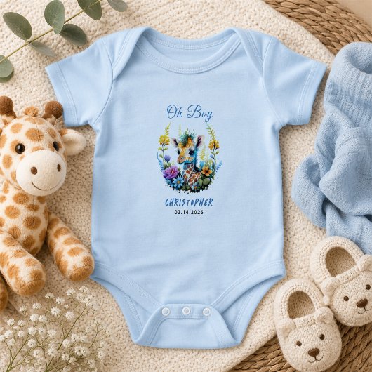 O jongen! Baby Giraffe Baby Borrel Romper