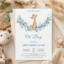 O jongen! Baby Giraffe Baby Shower