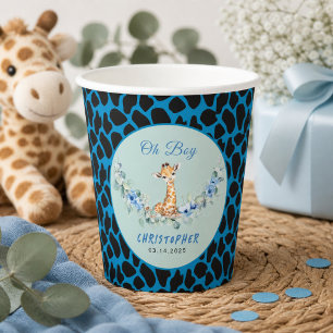 O jongen! Baby Giraffe Baby Shower Papieren Bekers