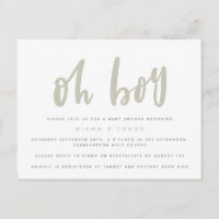 O jongen baby shower ansichtkaart.