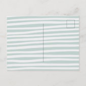 O, jongen baby shower ansichtkaart. uitnodiging briefkaart (Achterkant)