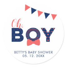 O Jongen Baby Shower | Feest Favoriet Dank je Stic