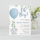 O Jongen Baby Shower Kaart (Staand voorkant)