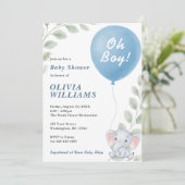 O Jongen Baby Shower Kaart (Staand voorkant)