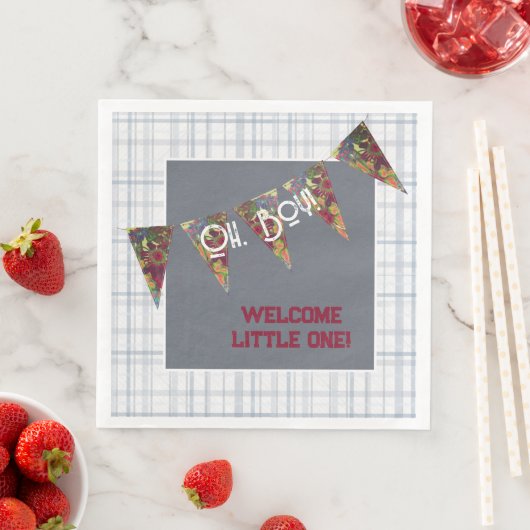 O, jongen! Baby shower servetten (Insitu)