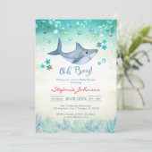 O jongen baby shower uitnodiging (Staand voorkant)