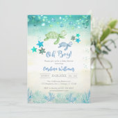 O jongen baby shower uitnodiging (Staand voorkant)